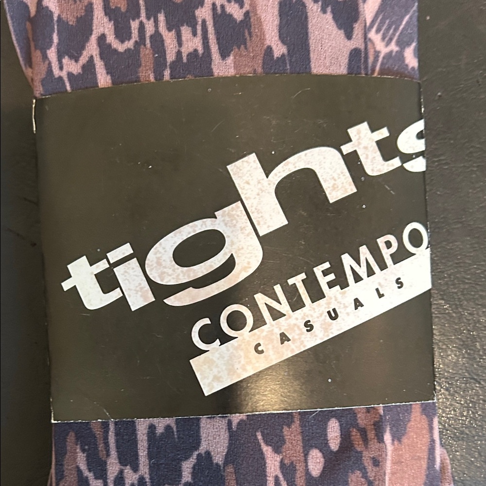 Contempo Casuals Leopard Print opaque Tights - VINTAGE  nwt